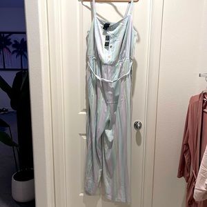 Torrid Little Mermaid themed jumpsuit